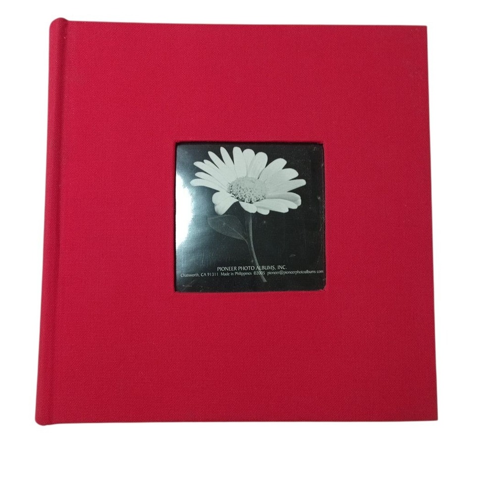 Pioneer Cloth Photo Album with Frame Red 9 x 9 200 Photos‎ 4 x 6 Memo